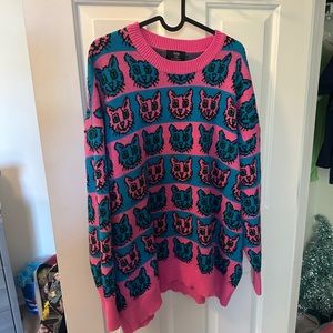 Dressed in lala sweater!